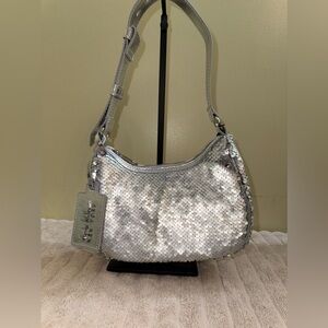Nicole Miller Sequined Hobo Crossbody Bag